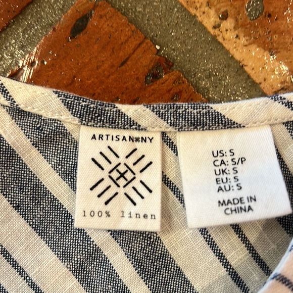 Artisan NY 100% Linen swing top szS - Picture 5 of 13